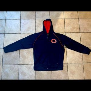 NFL Team Apparel Mens XL Chicago Bears full zip up hoodie! Great condition!